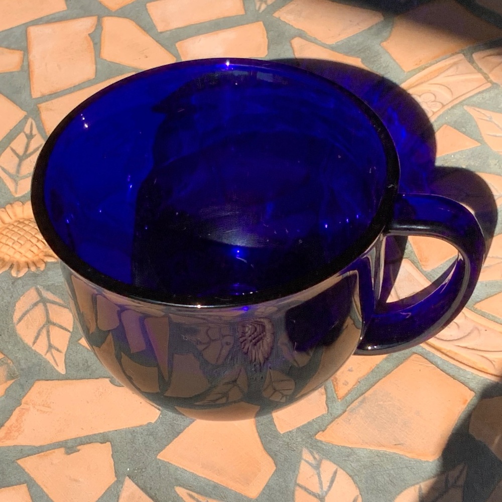 Blue Translucent Coffee / Soup Mug